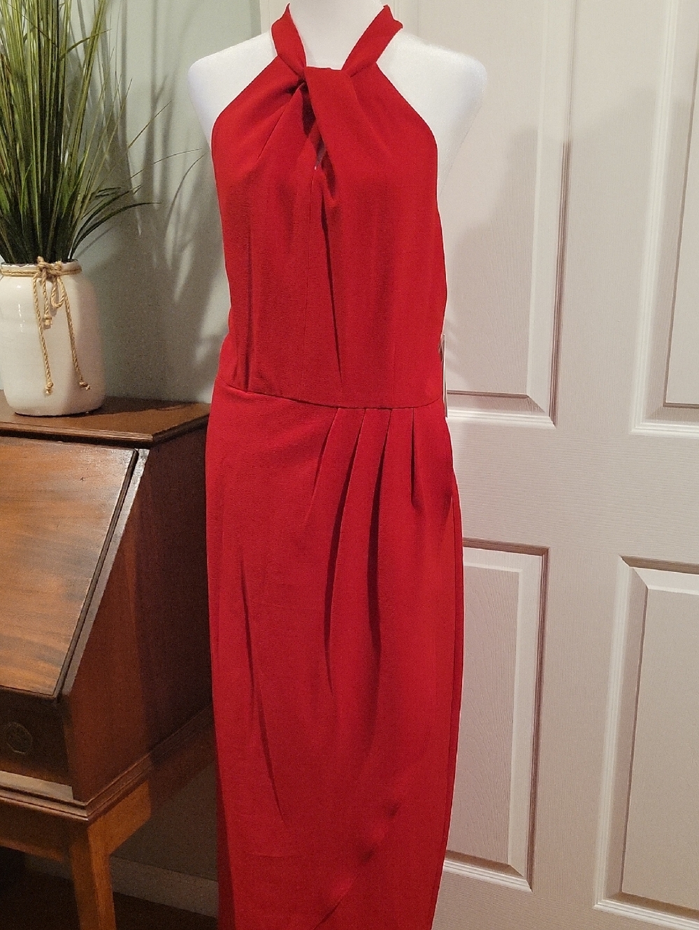 julia jordan Red Halter Dress